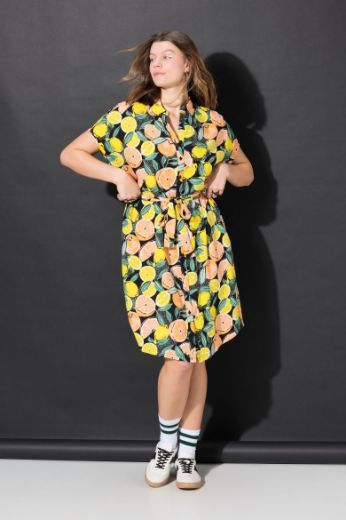Moda za polnejše Haljina midi kratkih rukava plus velikost, xxl, Ulla Popken in Johann Popken (JP1880)