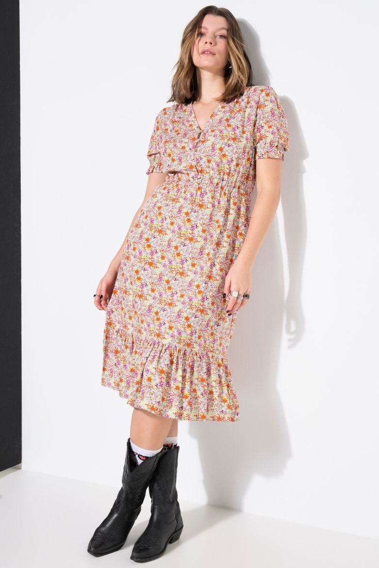 Moda za polnejše Haljina kratkih rukava A kroja plus velikost, xxl, Ulla Popken in Johann Popken (JP1880)
