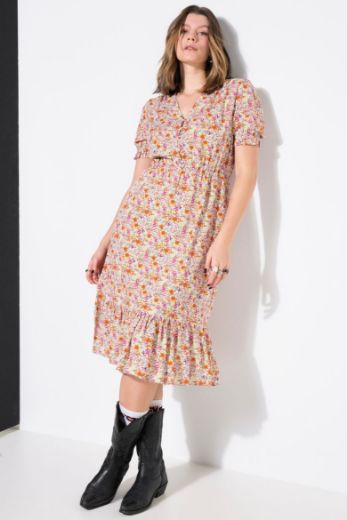 Moda za polnejše Haljina kratkih rukava A kroja plus velikost, xxl, Ulla Popken in Johann Popken (JP1880)