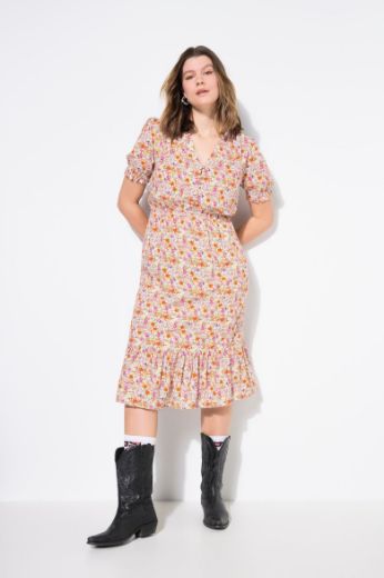 Moda za polnejše Haljina kratkih rukava A kroja plus velikost, xxl, Ulla Popken in Johann Popken (JP1880)