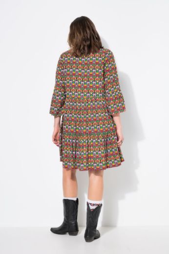 Moda za polnejše Haljina 3/4 rukava na volane plus velikost, xxl, Ulla Popken in Johann Popken (JP1880)