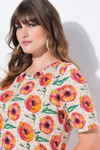 Moda za polnejše Majica kratkih rukava okruglog ovratnika plus velikost, xxl, Ulla Popken in Johann Popken (JP1880)