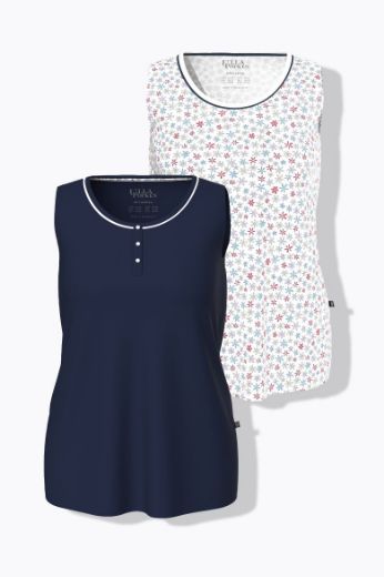 Moda za polnejše Pidžama gornji dio bez rukava 2 komada plus velikost, xxl, Ulla Popken in Johann Popken (JP1880)