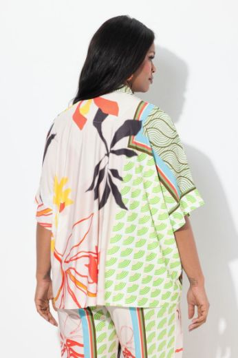 Moda za polnejše Bluza Slinky kratkih rukava plus velikost, xxl, Ulla Popken in Johann Popken (JP1880)