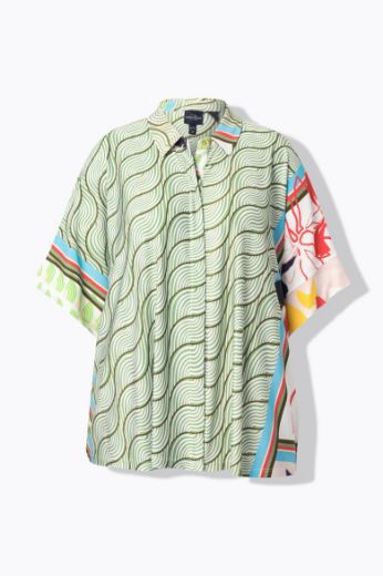 Moda za polnejše Bluza Slinky kratkih rukava plus velikost, xxl, Ulla Popken in Johann Popken (JP1880)
