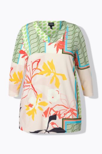 Moda za polnejše Majica 3/4 rukava A kroja plus velikost, xxl, Ulla Popken in Johann Popken (JP1880)
