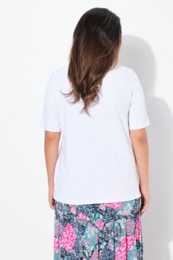 Moda za polnejše Majica kratkih rukava V ovratnika plus velikost, xxl, Ulla Popken in Johann Popken (JP1880)