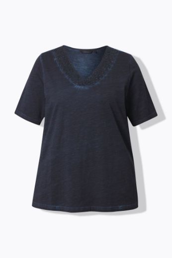 Moda za polnejše Majica kratkih rukava V ovratnika plus velikost, xxl, Ulla Popken in Johann Popken (JP1880)