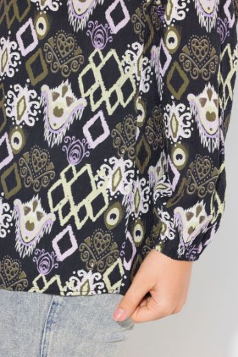 Moda za polnejše Bluza dugih rukava okruglog ovratnika plus velikost, xxl, Ulla Popken in Johann Popken (JP1880)