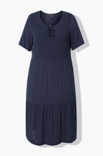 Moda za polnejše Haljina kratkih rukava okruglog ovratnika plus velikost, xxl, Ulla Popken in Johann Popken (JP1880)