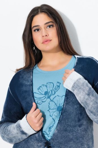 Moda za polnejše Kardigan pleteni na kopčanje plus velikost, xxl, Ulla Popken in Johann Popken (JP1880)