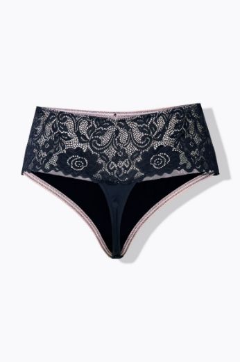 Moda za polnejše Gaćice tange visokog struka  s čipkom plus velikost, xxl, Ulla Popken in Johann Popken (JP1880)