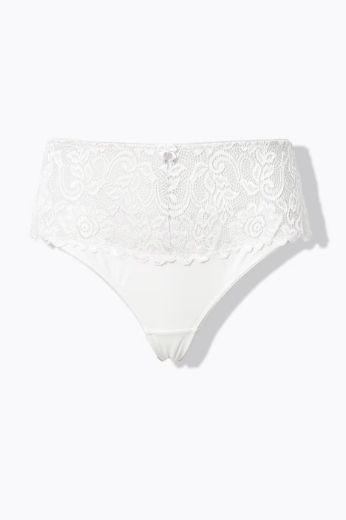 Moda za polnejše Gaćice tange visokog struka  s čipkom plus velikost, xxl, Ulla Popken in Johann Popken (JP1880)