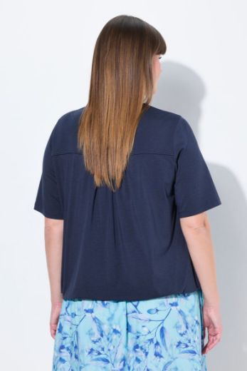 Moda za polnejše Majica kratkih rukava s naborima plus velikost, xxl, Ulla Popken in Johann Popken (JP1880)