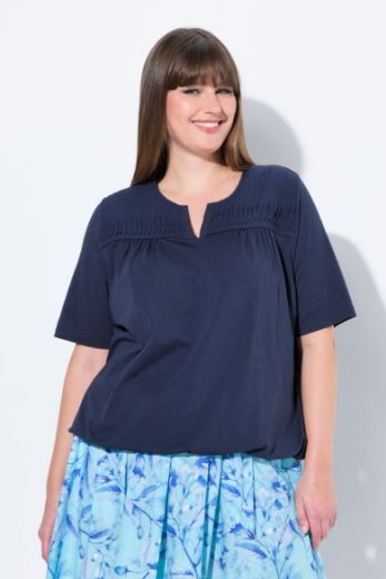 Moda za polnejše Majica kratkih rukava s naborima plus velikost, xxl, Ulla Popken in Johann Popken (JP1880)