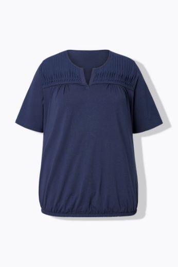 Moda za polnejše Majica kratkih rukava s naborima plus velikost, xxl, Ulla Popken in Johann Popken (JP1880)