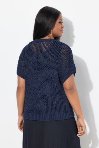 Moda za polnejše Pulover kratkih rukava okruglog ovratnika plus velikost, xxl, Ulla Popken in Johann Popken (JP1880)