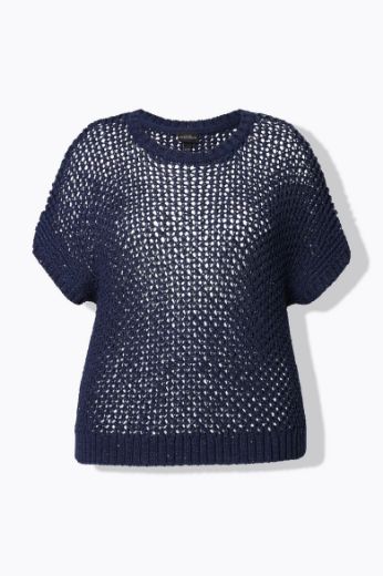 Moda za polnejše Pulover kratkih rukava okruglog ovratnika plus velikost, xxl, Ulla Popken in Johann Popken (JP1880)