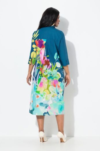 Moda za polnejše Haljina midi 3/4 rukava plus velikost, xxl, Ulla Popken in Johann Popken (JP1880)