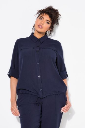 Moda za polnejše Bluza dugih rukava na kopčanje plus velikost, xxl, Ulla Popken in Johann Popken (JP1880)