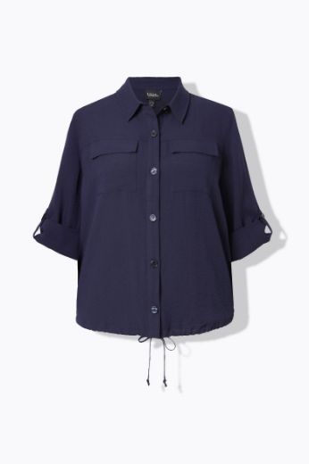 Moda za polnejše Bluza dugih rukava na kopčanje plus velikost, xxl, Ulla Popken in Johann Popken (JP1880)