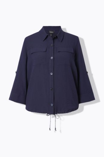 Moda za polnejše Bluza dugih rukava na kopčanje plus velikost, xxl, Ulla Popken in Johann Popken (JP1880)