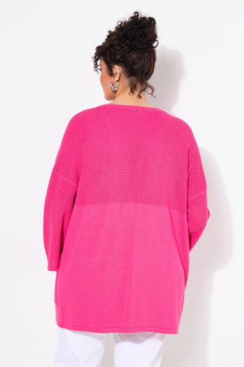 Moda za polnejše Kardigan 3/4 rukava V ovratnika plus velikost, xxl, Ulla Popken in Johann Popken (JP1880)