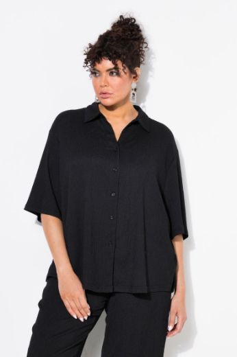 Moda za polnejše Bluza polu rukava na kopčanje plus velikost, xxl, Ulla Popken in Johann Popken (JP1880)