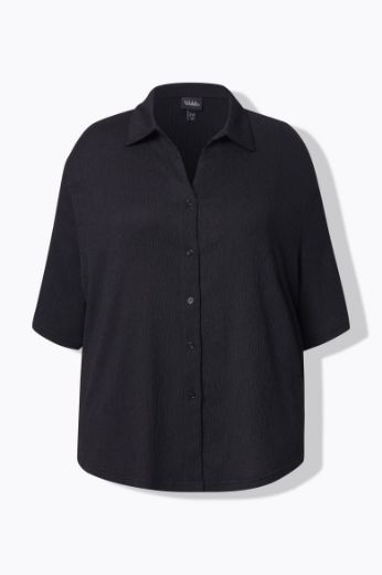 Moda za polnejše Bluza polu rukava na kopčanje plus velikost, xxl, Ulla Popken in Johann Popken (JP1880)