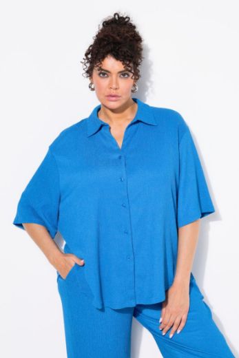 Moda za polnejše Bluza polu rukava na kopčanje plus velikost, xxl, Ulla Popken in Johann Popken (JP1880)