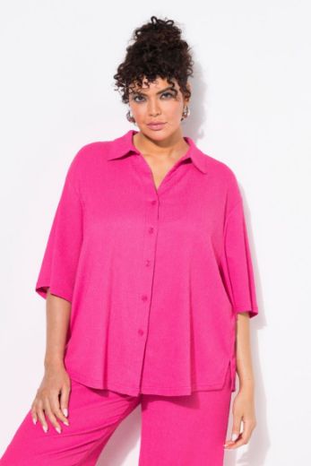 Moda za polnejše Bluza polu rukava na kopčanje plus velikost, xxl, Ulla Popken in Johann Popken (JP1880)