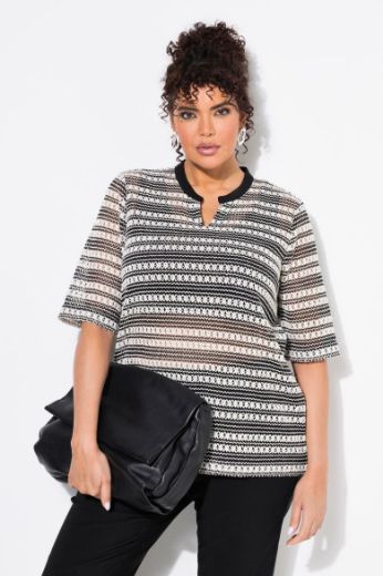 Moda za polnejše Majica pletena kratkih rukava okruglog ovratnika plus velikost, xxl, Ulla Popken in Johann Popken (JP1880)