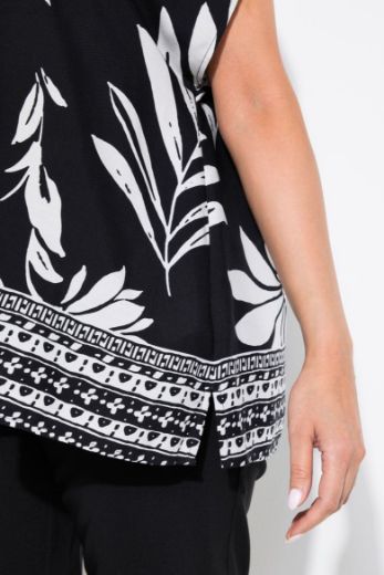 Moda za polnejše Bluza kratkih rukava V ovratnika plus velikost, xxl, Ulla Popken in Johann Popken (JP1880)