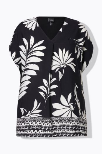 Moda za polnejše Bluza kratkih rukava V ovratnika plus velikost, xxl, Ulla Popken in Johann Popken (JP1880)