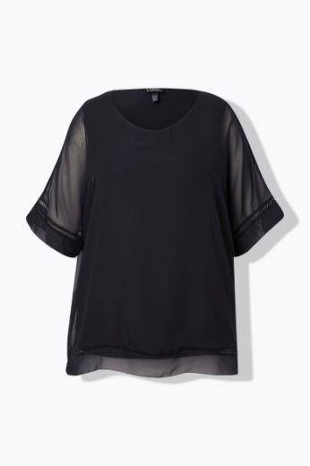 Moda za polnejše Bluza 3/4 rukava okruglog ovratnika plus velikost, xxl, Ulla Popken in Johann Popken (JP1880)