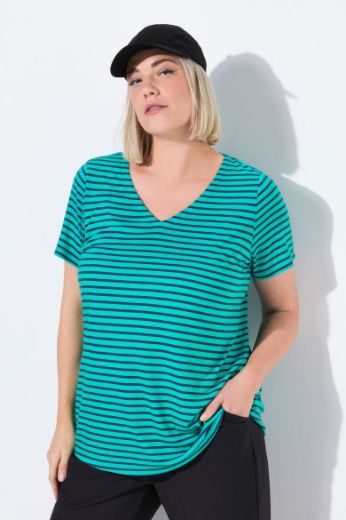 Moda za polnejše Majica kratkih rukava V ovratnika plus velikost, xxl, Ulla Popken in Johann Popken (JP1880)