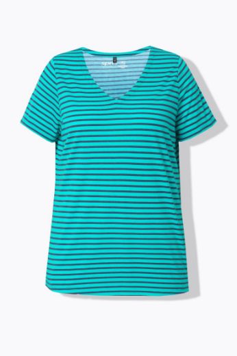 Moda za polnejše Majica kratkih rukava V ovratnika plus velikost, xxl, Ulla Popken in Johann Popken (JP1880)