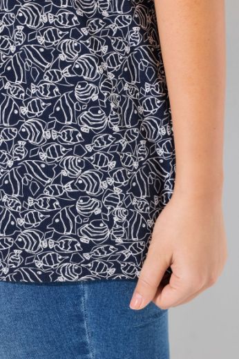 Moda za polnejše Majica kratkih rukava V ovratnika plus velikost, xxl, Ulla Popken in Johann Popken (JP1880)