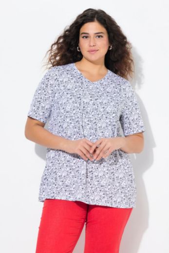 Moda za polnejše Majica kratkih rukava V ovratnika plus velikost, xxl, Ulla Popken in Johann Popken (JP1880)