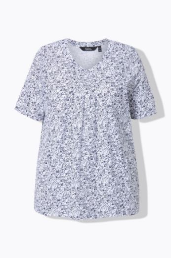 Moda za polnejše Majica kratkih rukava V ovratnika plus velikost, xxl, Ulla Popken in Johann Popken (JP1880)