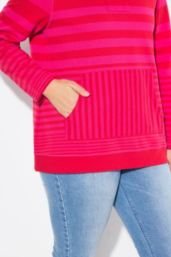 Moda za polnejše Majica dugih rukava s kapuljačom plus velikost, xxl, Ulla Popken in Johann Popken (JP1880)