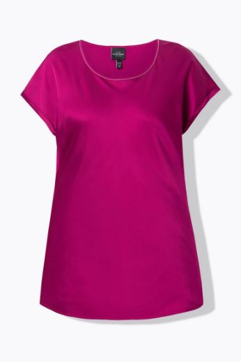 Moda za polnejše Bluza kratkih rukava okruglog ovratnika plus velikost, xxl, Ulla Popken in Johann Popken (JP1880)