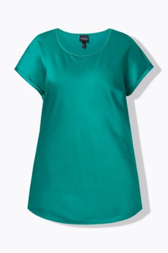 Moda za polnejše Bluza kratkih rukava okruglog ovratnika plus velikost, xxl, Ulla Popken in Johann Popken (JP1880)