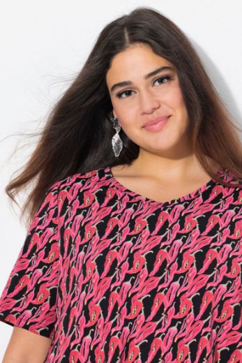 Moda za polnejše Majica kratkih rukava V ovratnika plus velikost, xxl, Ulla Popken in Johann Popken (JP1880)