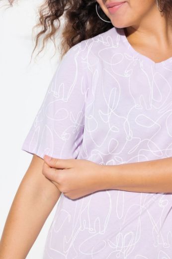 Moda za polnejše Majica kratkih rukava V ovratnika plus velikost, xxl, Ulla Popken in Johann Popken (JP1880)