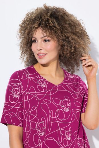Moda za polnejše Majica kratkih rukava V ovratnika plus velikost, xxl, Ulla Popken in Johann Popken (JP1880)