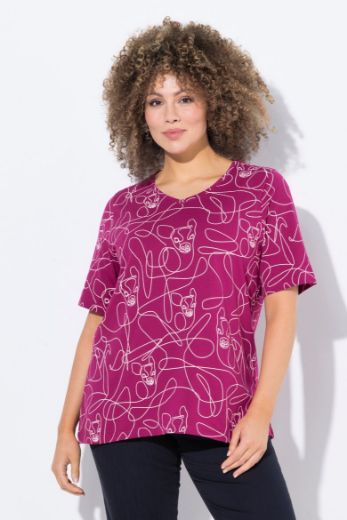 Moda za polnejše Majica kratkih rukava V ovratnika plus velikost, xxl, Ulla Popken in Johann Popken (JP1880)