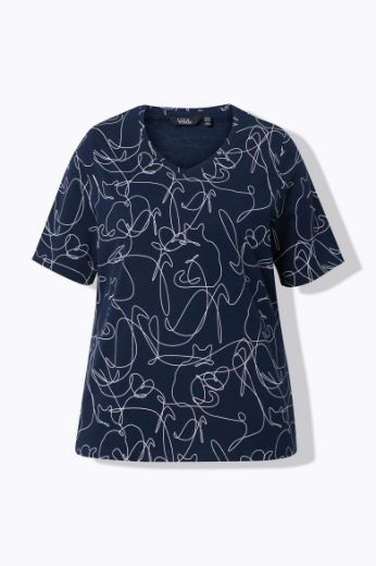 Moda za polnejše Majica kratkih rukava V ovratnika plus velikost, xxl, Ulla Popken in Johann Popken (JP1880)