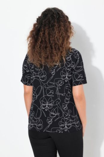 Moda za polnejše Majica kratkih rukava V ovratnika plus velikost, xxl, Ulla Popken in Johann Popken (JP1880)