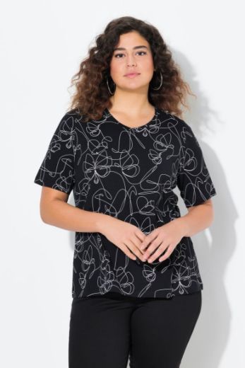 Moda za polnejše Majica kratkih rukava V ovratnika plus velikost, xxl, Ulla Popken in Johann Popken (JP1880)